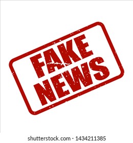 Fake News. Vector Rubber Stamp
