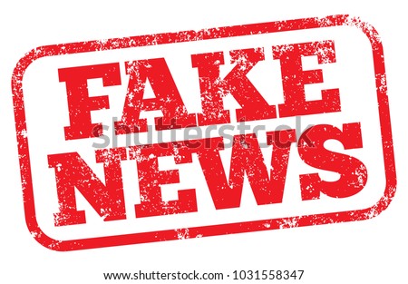 Fake News. Vector Rubber Stamp.