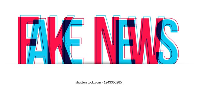 Fake News vector sign text isolated on white
