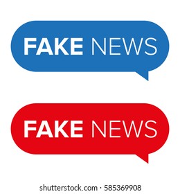 Fake News Warning speech bubble