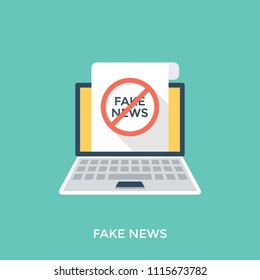 
Fake News Or Yellow Journalism Flat Icon 
