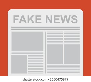 gefälschtes Zeitungsdesign, roter Hintergrund