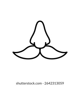 Fake nose and mustache icon
