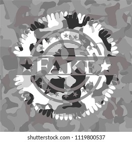 Fake on grey camouflage texture