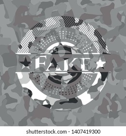 Fake on grey camouflaged pattern