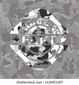 Fake on grey camouflaged texture