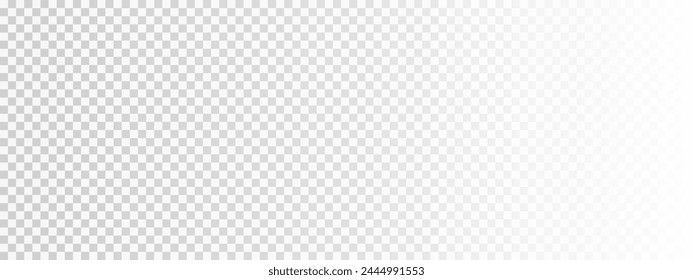 Fake PNG transparency texture with fading effect. Imitation of transparent background for photo or graphic elements. Mosaic pattern with white and grey squares. Pixel wallpaper. Vector illustration.