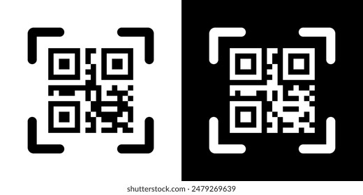 Fake QR code scan me vector illustration.