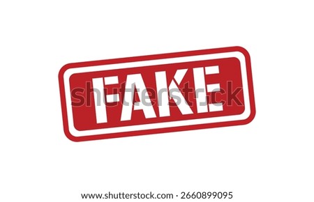 FAKE red stamp text vector, rubber stamp