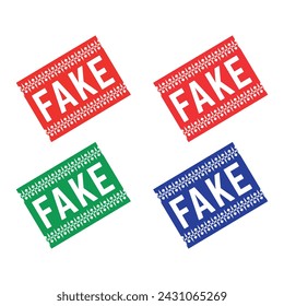 Fake, Rubber stamp Design vector, illustration