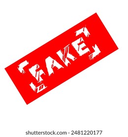 Fake, rubber stamp and icon vector