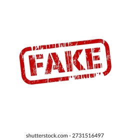  fake - rubber stamp, marking, vector illustration