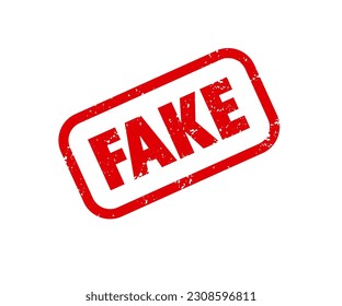 Fake Rubber Stamp. Fake red grunge rubber stamp vector design and illustration.
