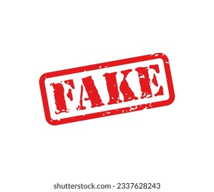Fake Rubber Stamp. Red grunge rubber stamp vector design and illustration.

