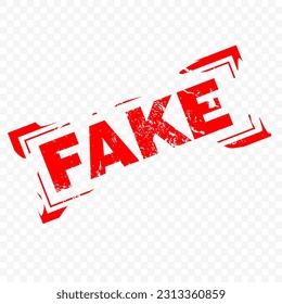 Sello de goma falso y pegatina