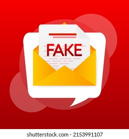 Fake sign concept. Abstract web banner. Vector design. Web banner template