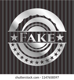Fake silvery badge