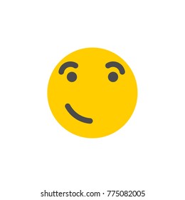 fake smile emoticon flat style design