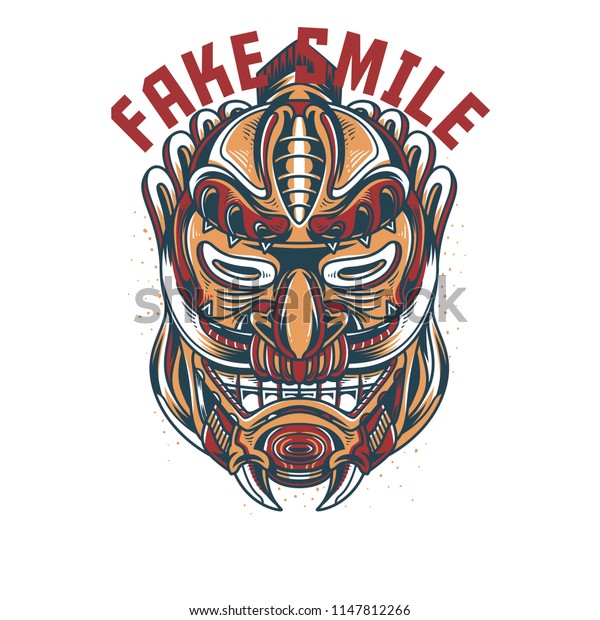 Fake Smile Light Illustration Stock Vector Royalty Free