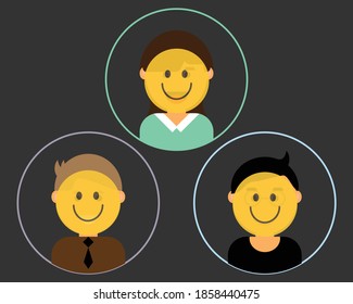 Fake Smile On Employee Working Environment Vector