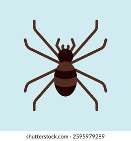 Fake spider April Fool's Day icon symbolizes playful pranks and surprise, perfect for joke-themed designs, trick visuals, and Halloween decorations.