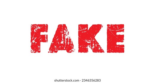 Fake stamp vector grunge rubber sign. Fake seal stamp with white background
