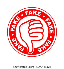 fake thumbs down stamp