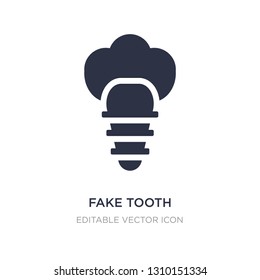 fake tooth icon on white background. Simple element illustration from Dentist concept. fake tooth icon symbol design.