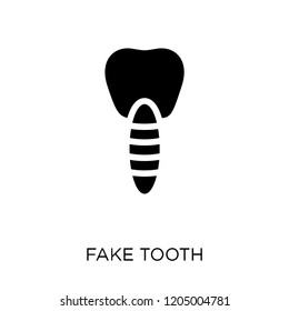 Fake Tooth icon. Fake Tooth symbol design from Dentist collection. Simple element vector illustration on white background.