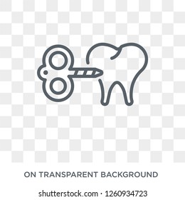 Fake Tooth icon. Trendy flat vector Fake Tooth icon on transparent background from Dentist collection. High quality filled Fake Tooth symbol use for web and mobile