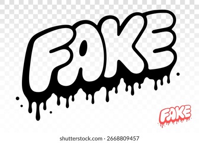 Fake typography. Current typography. Dripping fake. Fake art. Current inks. Paint dripping. Dripping liquid. Paint flows. Graffiti symbol. Hand drawn doodle. Sticker. Molten letters. Stencil