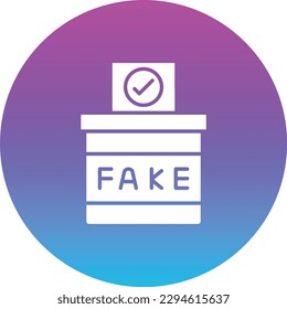 Fake vector icon. Can be used for printing, mobile and web applications.
