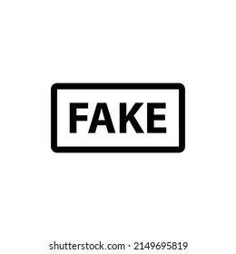 Fake Vector Icon Fake Information Sign Stock Vector (Royalty Free ...