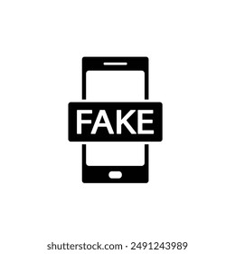 fake vector icon fake information sign