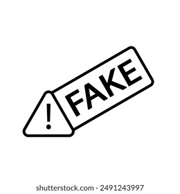 Gefälschte Vektorgrafik Symbol Gefälschte Information Zeichen