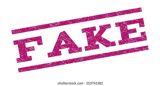 Fake watermark stamp. Text caption between parallel lines with grunge design style. Rubber seal stamp with dirty texture. Vector purple color ink imprint on a white background.