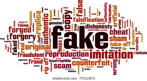 Fake word cloud concept. Vector illustration