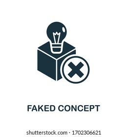 Faked Concept icon. Simple illustration from digital law collection. Creative Faked Concept icon for web design, templates, infographics and more