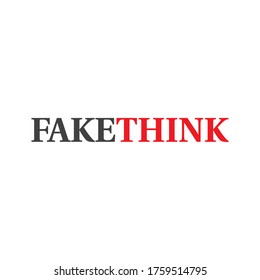 FAKETHINK quotes logo design vector