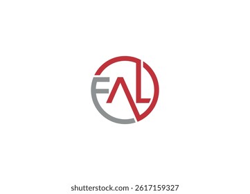 FAL letter logo design with vector icon template
