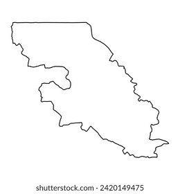 Falaba District map, administrative division of Sierra Leone. Vector illustration.