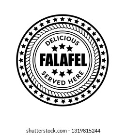 Falafel arabic cuisine label.Designed for your web site design, logo, app, UI