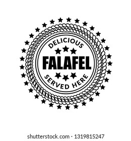 Falafel arabic cuisine label.Designed for your web site design, logo, app, UI