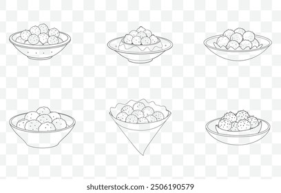 Falafel Art Vector Set with Detailed Illustrations of Traditional Middle Eastern Cuisine and Ingredients