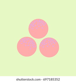 Falafel ball arabic food made from chickpeas. Vector illustration for vegetarian menu, traditional cuisine dish, eastern snack