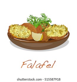 Falafel balls vector isolated on a white background