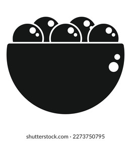 Falafel bowl icon simple vector. Israel cooking. Vegan fresh