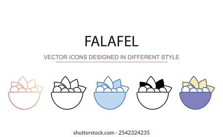 Falafel icon design with white background stock illustration