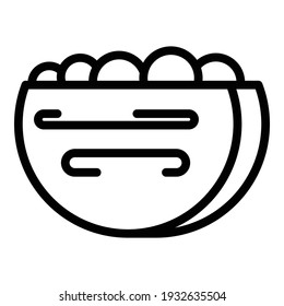 Falafel icon. Outline falafel vector icon for web design isolated on white background