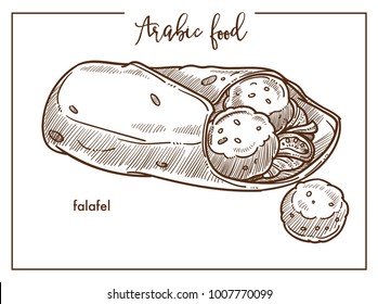 Falafel with pita bread from traditional Arabic food